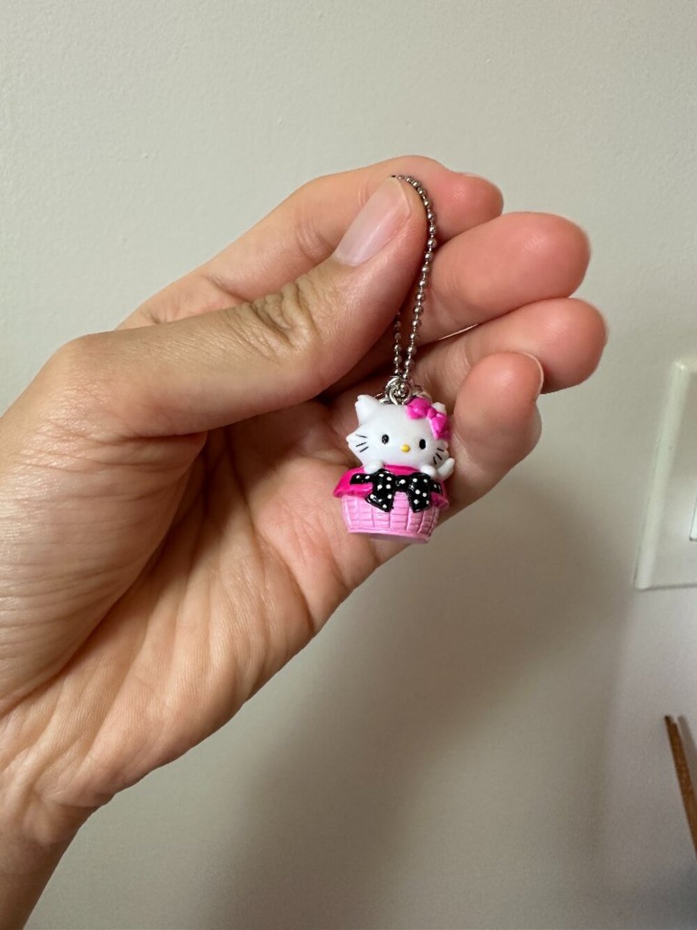 Rare Sanrio Charmmy Kitty Heart Keychain 2005 Cute Collectible Charm Item Pink